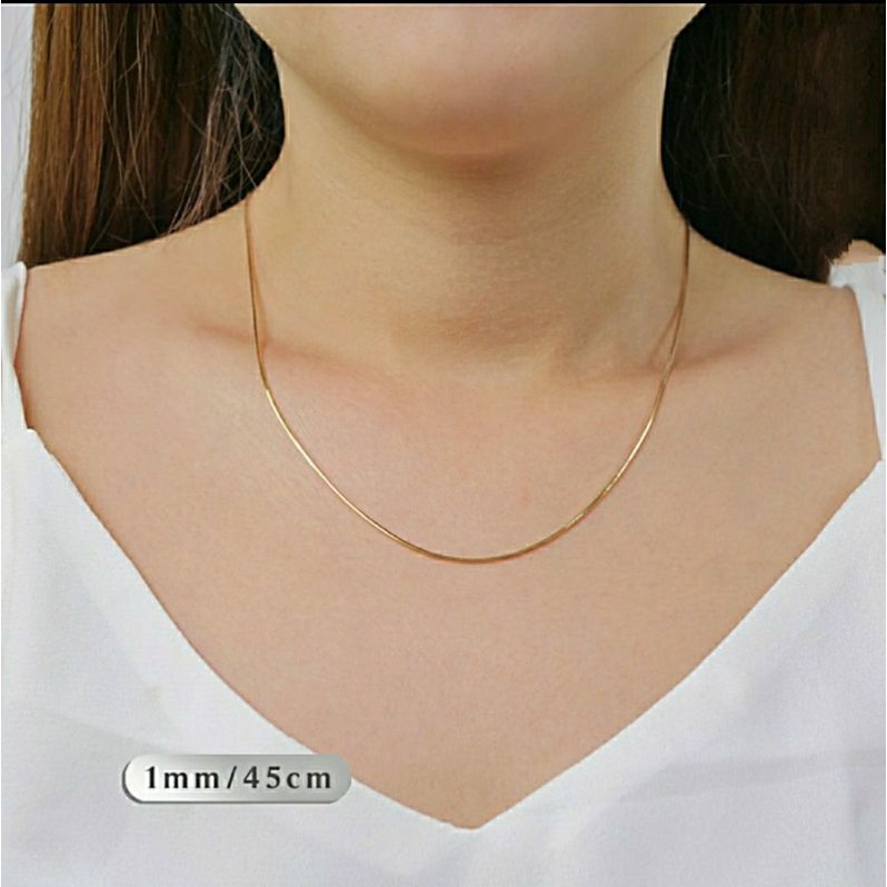 kalung perhiasan Xuping / kalung belut kilap / di jamin 100% antikarat antialergi tidak mudah luntur