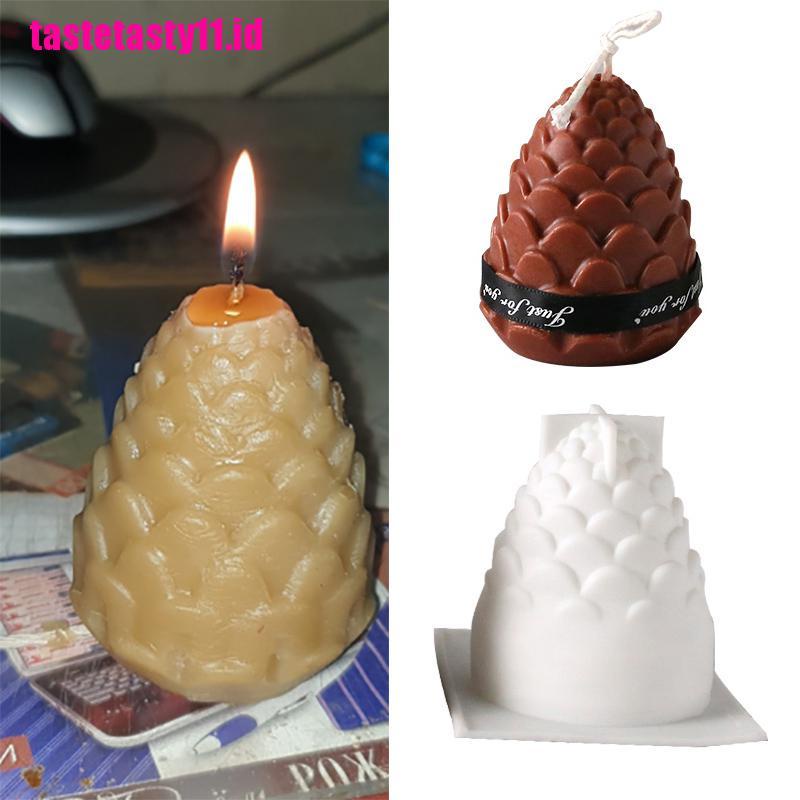 Cetakan Bentuk Buah Pinus 3D Bahan Silikon Untuk Membuat Lilin