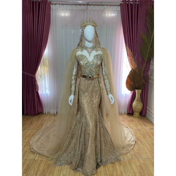 gaun pengantin mermaid