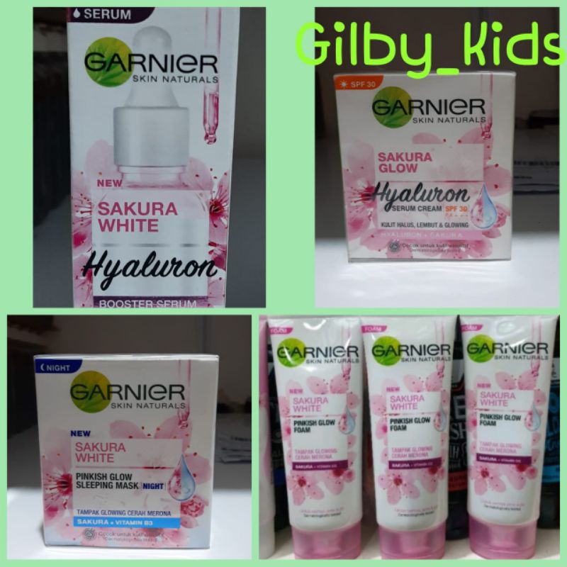 0Garnier Sakura White Serum / Cream Day 50ml / Night 50ml / Scrub 100ml /