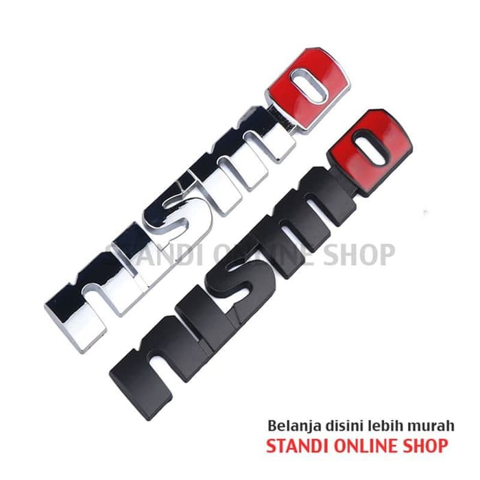 Emblem Mobil Belakang 3D Logo Sticker Nismo Aluminium Chrome Murah