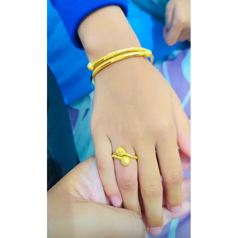 gelang set cincin boba anak