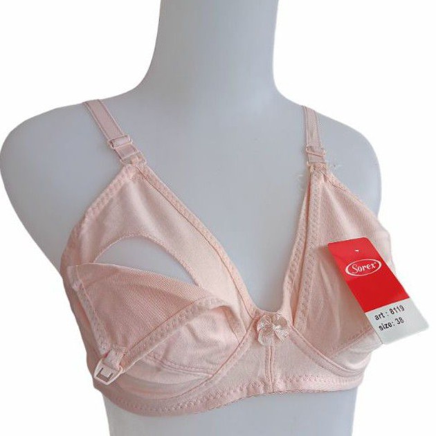 Nursing Bra Sorex - BH Menyusui Sorex 8119 Wanita Dewasa | Perempuan Ibu Kancing 2 Kait Dua | Open | Pakaian Dalam Busui Cup Kecil