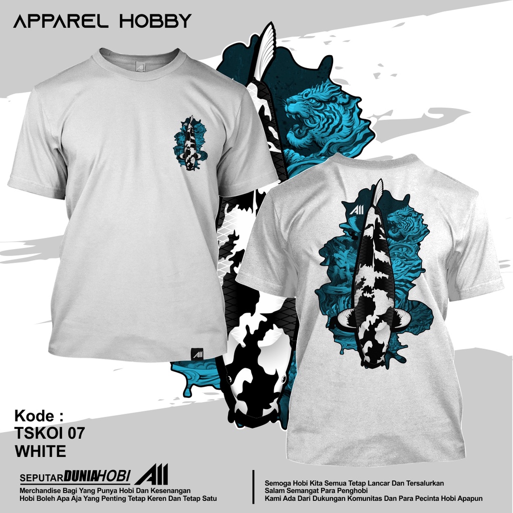 KAOS IKAN KOI SHIRO UTSURI TSKOI 7 WHITE