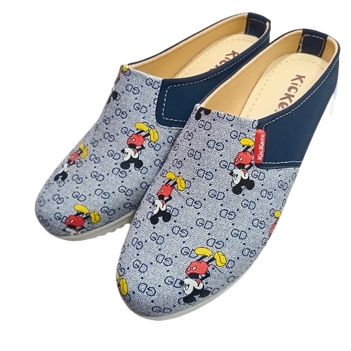 Sepatu Wanita Kickers Micky Mouse Bahan Hamburg Warna Navy S10R01B10