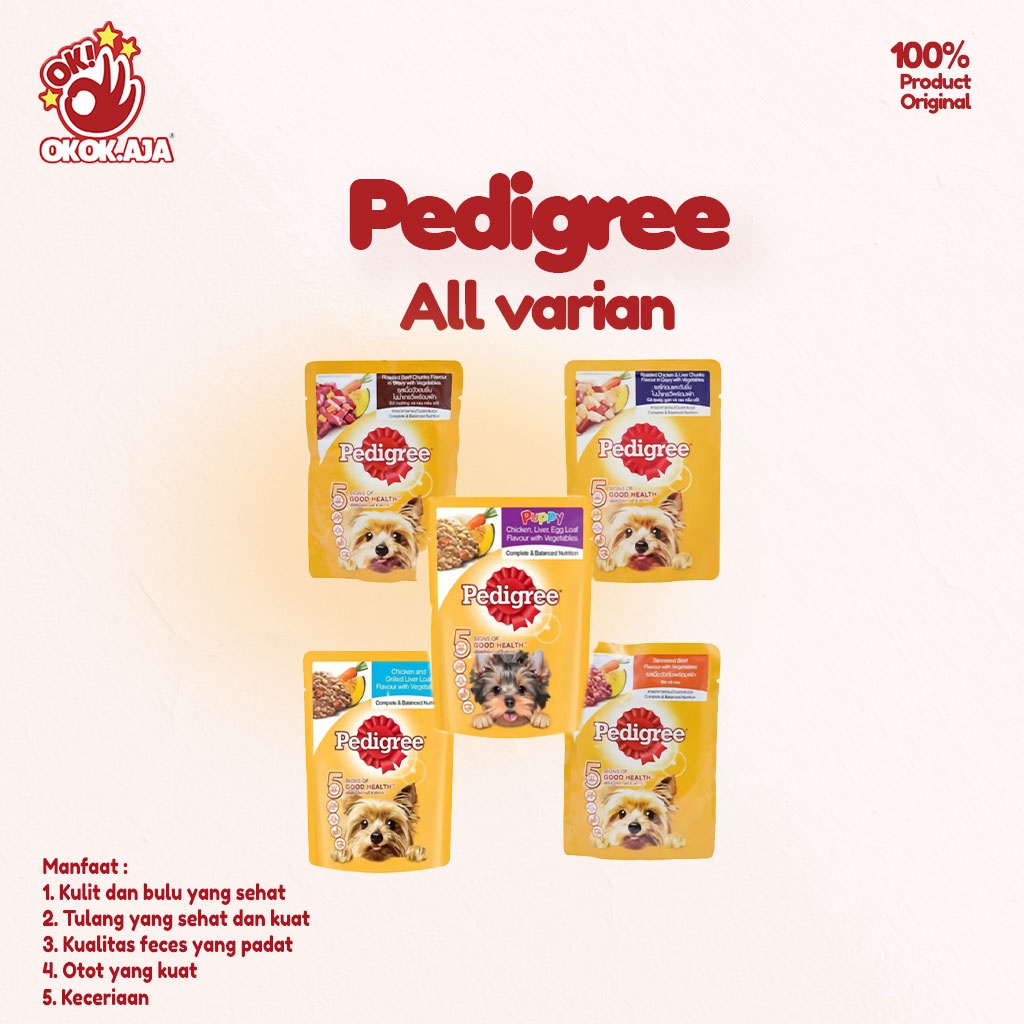 Makanan Anjing basah murah Pedigree pouch 80gr - Pedigree sachet murah