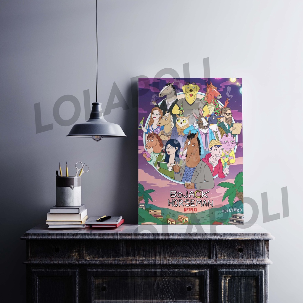 Hiasan Dinding Poster Kayu - Bojack Horseman