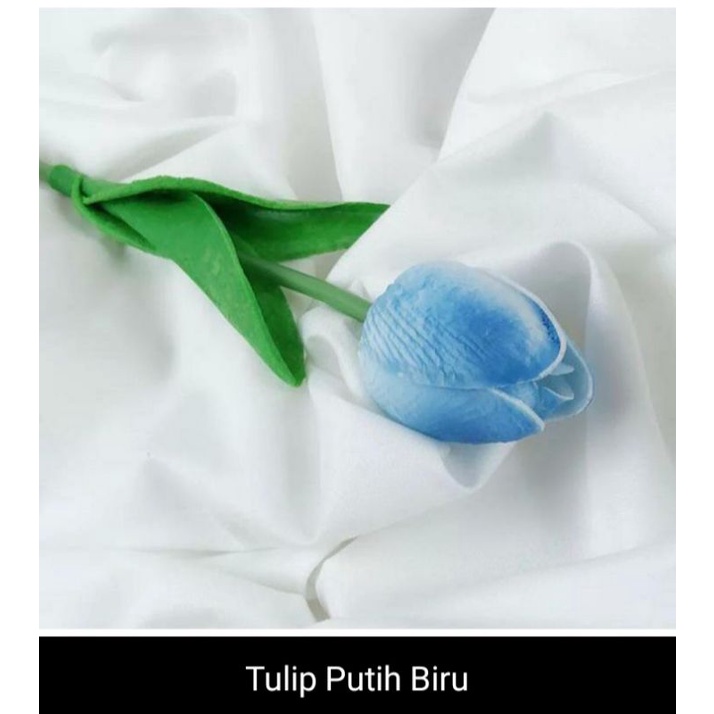 Bunga tulip latex /Artifical tulip lily terompet tulip biru
