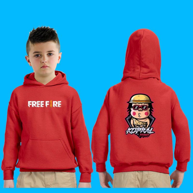 Jaket Hoodie Anak Freefire Kopral Jono sweter anak laki laki cowok /laki- laki sweter FF