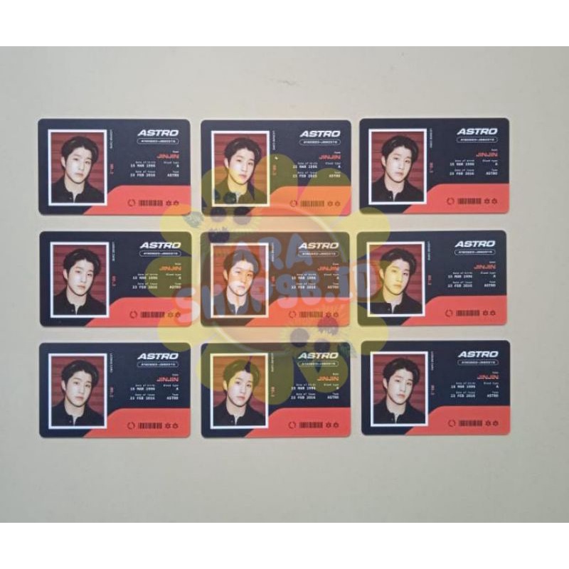Official ASTRO Photocard SG2019 & License Card Jinjin 2021