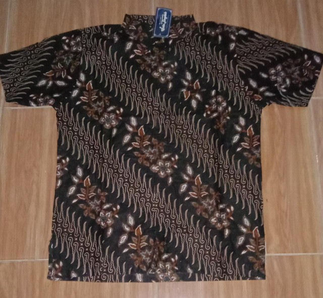 Batik Kalongan Hrb026 Kenongo Kemeja Hem Pendek Padi Pekalongan 16