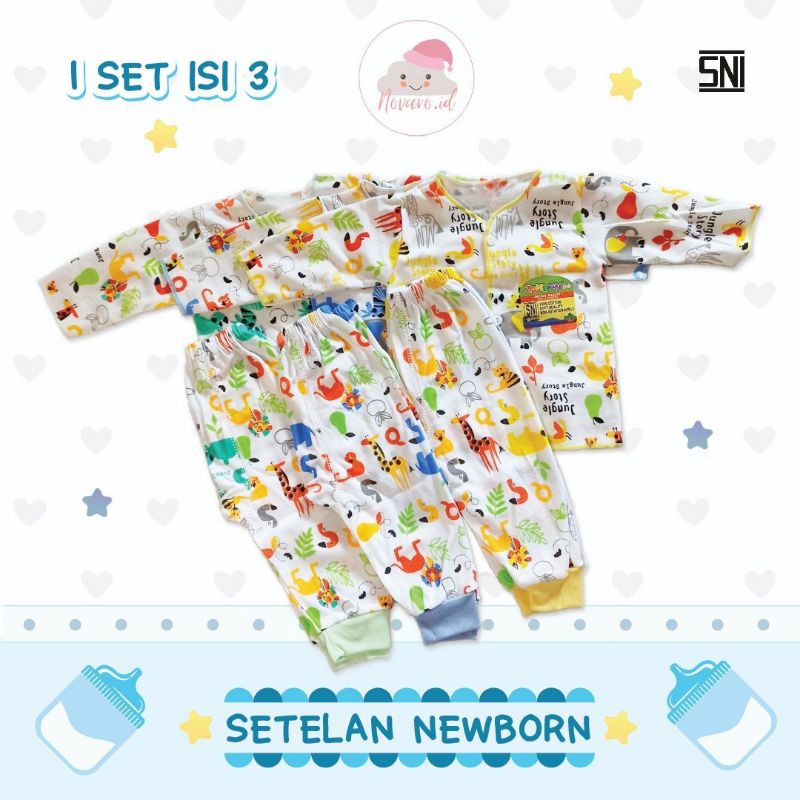 Baju Setelan Bayi Lengan Panjang SNI Zahdan Premium