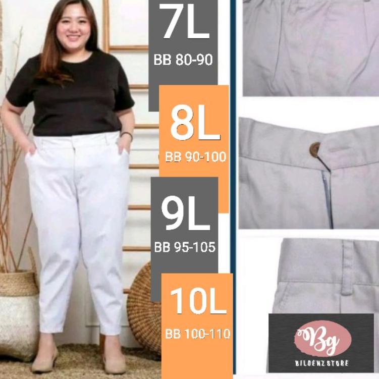 Harga Spesial.. JUMBO BAGGY PANTS PREMIUM//SIZE 7L 8L 9L 10L//CELANA KERJA WANITA//CELANA PANJANG BA