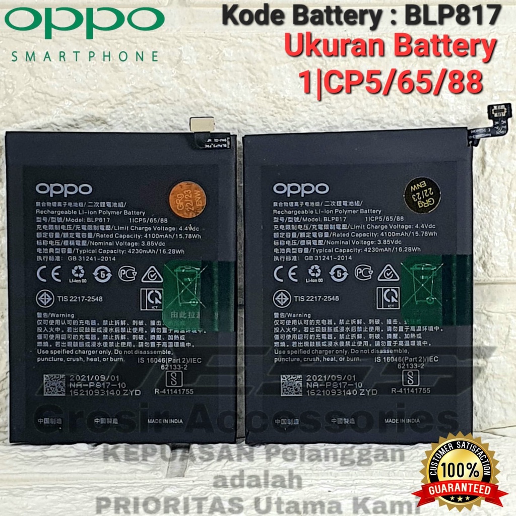 Baterai Battery Original BLP817 BLP-817 For tipe OPPO A15 - CPH2185 OPPO A15S - CPH2179