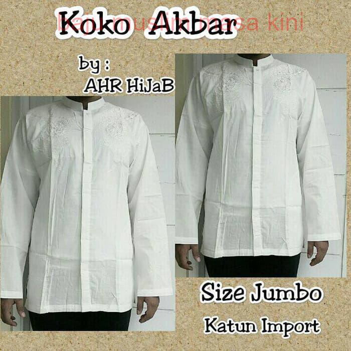 koko akbar jumbo / baju koko putih