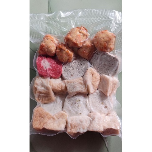 BASO IKAN MIX 500 GRAM ANEKA OLAHAN IKAN SEAFOOD TEMPURA BINTANG SUKOI SCALLOP CRAB STICK DUMPLING CHIKUWA CUMI FLOWER BAKSO IKAN SUKI STEAMBOAT