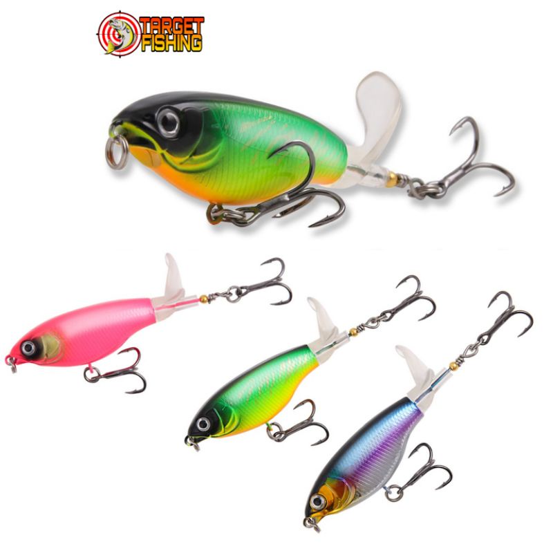 Whopper Plopper MINI 6cm 11gr - Umpan Casting Gabus Top Water Propeller Mini
