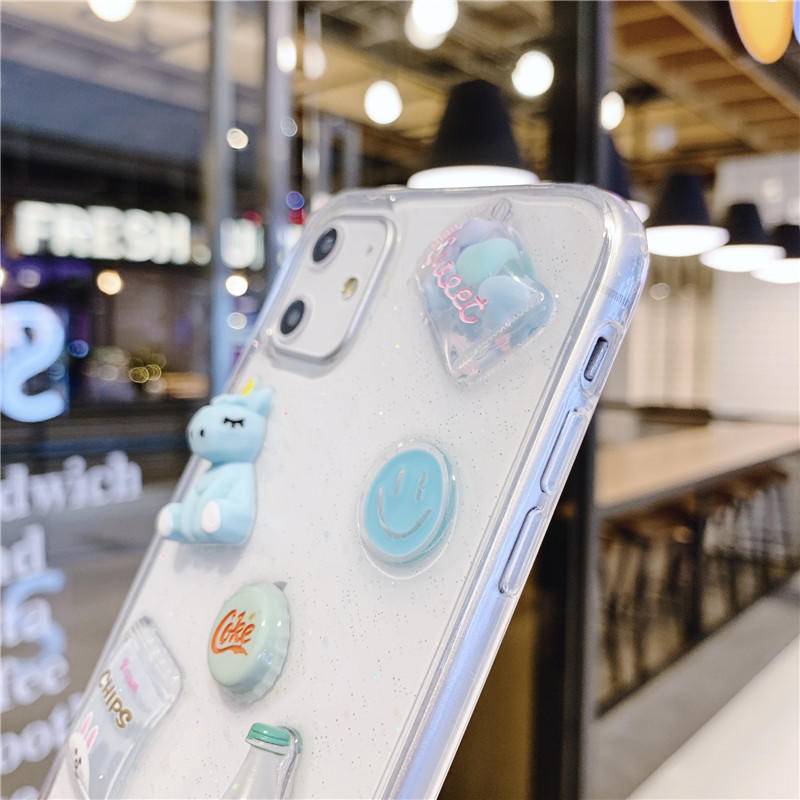 Soft Case Bahan TPU Motif Kartun Unicorn 3D Untuk iPhone 13 12 11 Pro MAX Mini X XS MAX XR SE 2022 2020 7 8 Plus