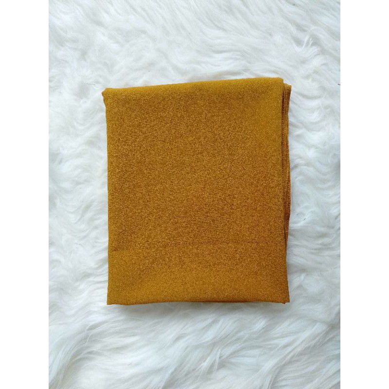 (200x75) Pashmina JUMBO SYARI JAHIT TEPI / Pashmina panjang /-Mustard