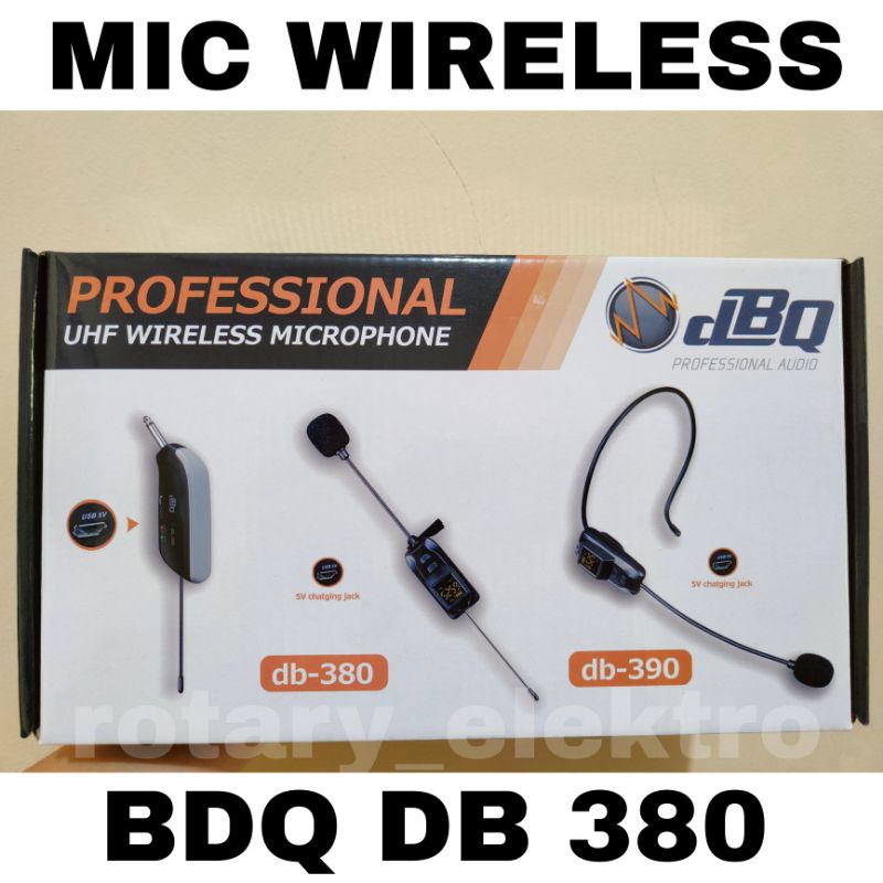 MIC WIRELESS CLIP ON JEPIT DBQ DB 380 UHF ORIGINAL