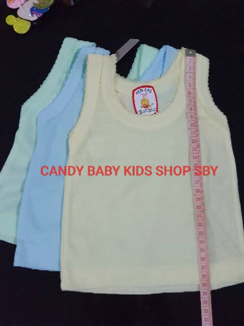 Singlet Anak Hao Hao Hen Hao Kaos Dalam Bayi Putih Warna 14/16 isi 3pcs Murah Halus