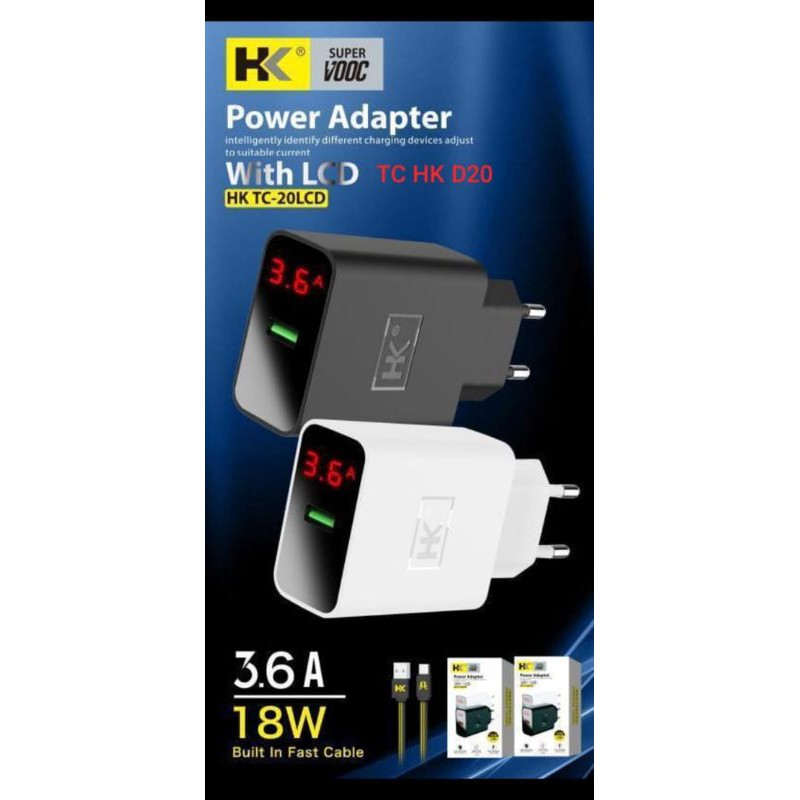 Power Adapter/Charger HP HK D20/D21 - 1Usb/2Usb-LCD