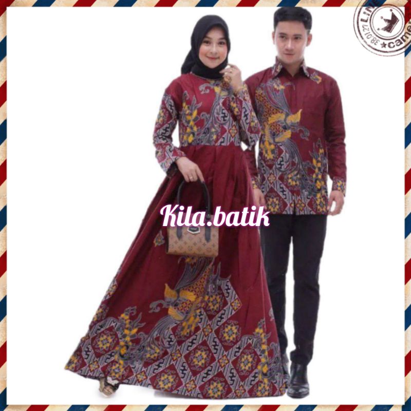 Maura Couple Sania Ruffle Batik Couple ori Ndoro jowi DNT Garansi Termurah kenari Abang. S M L XL XXL