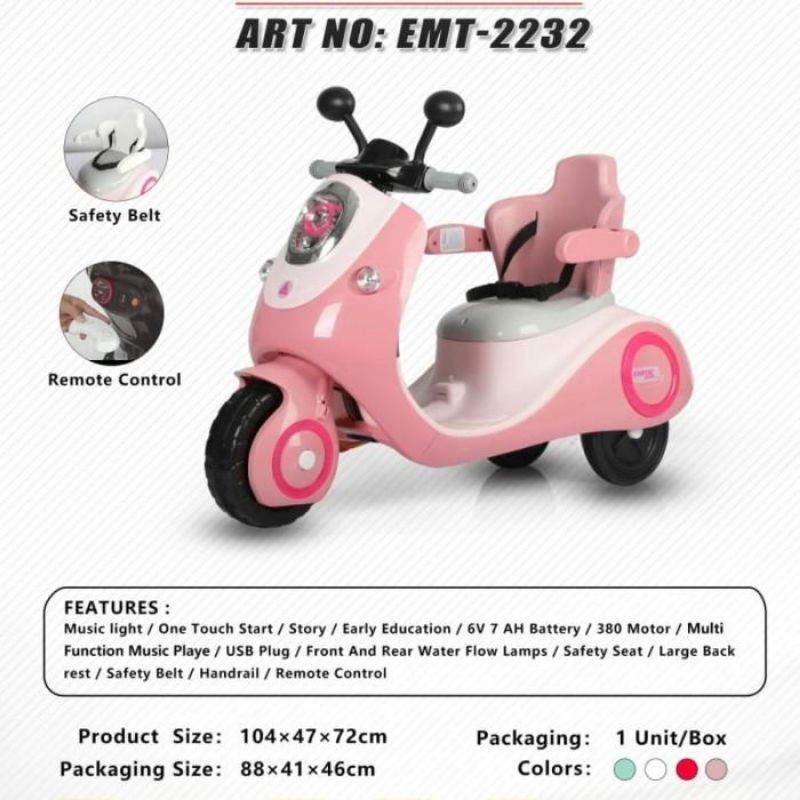 Mainan Motoran Aki Anak Exotic EMT-2232 EMT 2232 (Ada Remote)