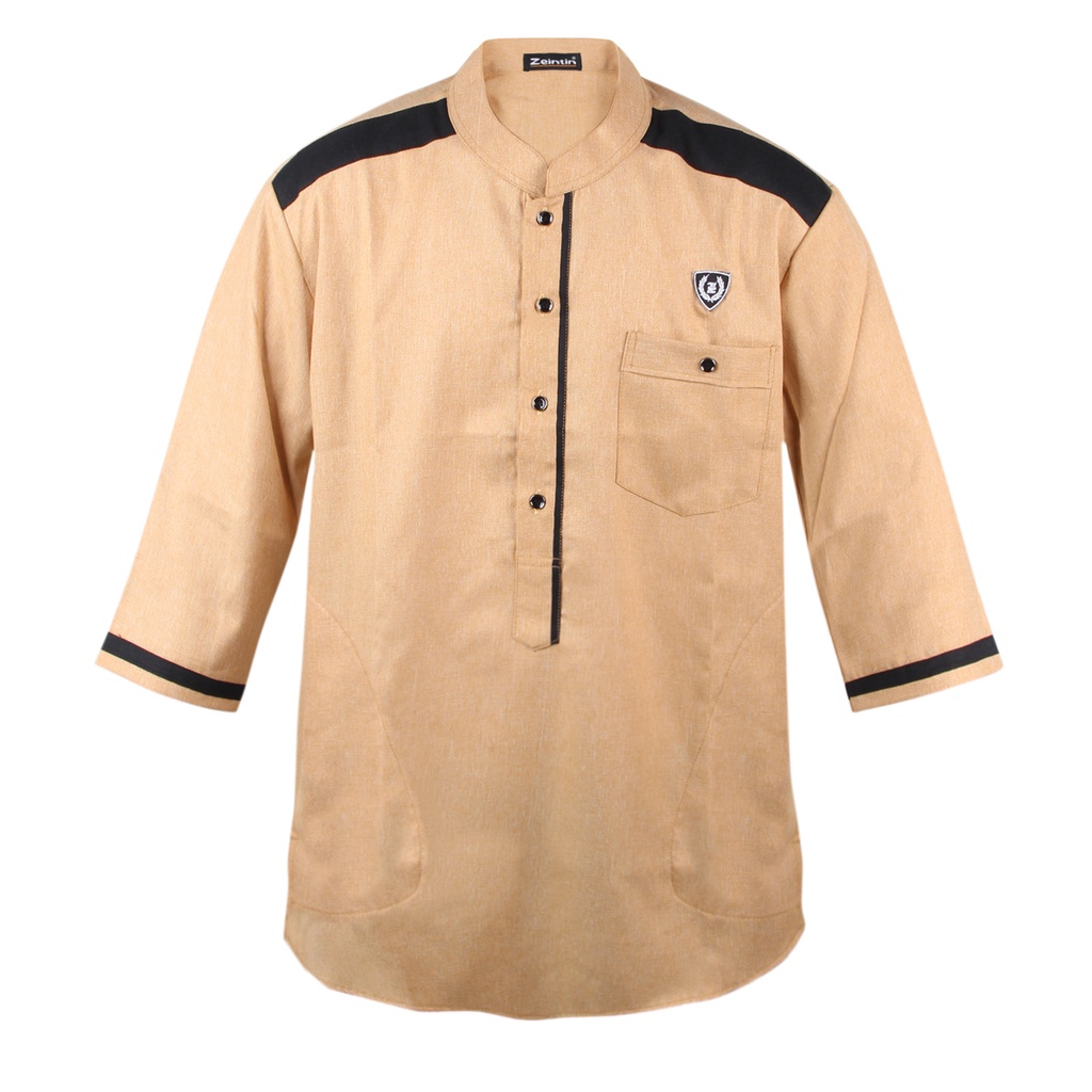 Zeintin - BAJU KOKO MUSLIM MODERN LENGAN PENDEK KOKO BATIK FULL KATUN ADEM Baju Koko Pria Zeintin HU