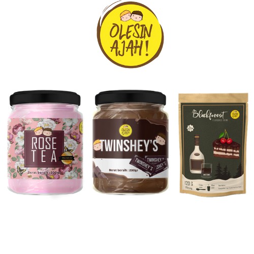 

Promo OlesinAjah Selai Rose Tea 200Gr + TwinsHey's 200Gr + BlackForest Premium Flavoured Drink - 120