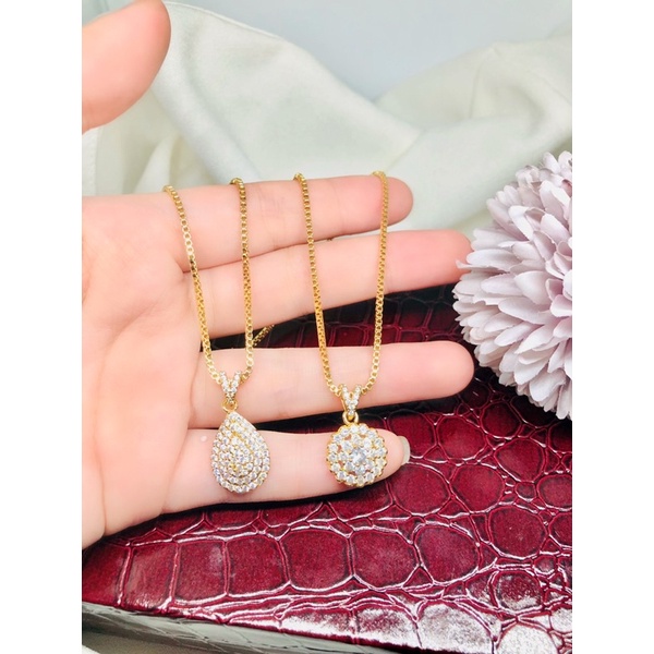 Kalung liontin permata mewah Emas dewasa Xuping