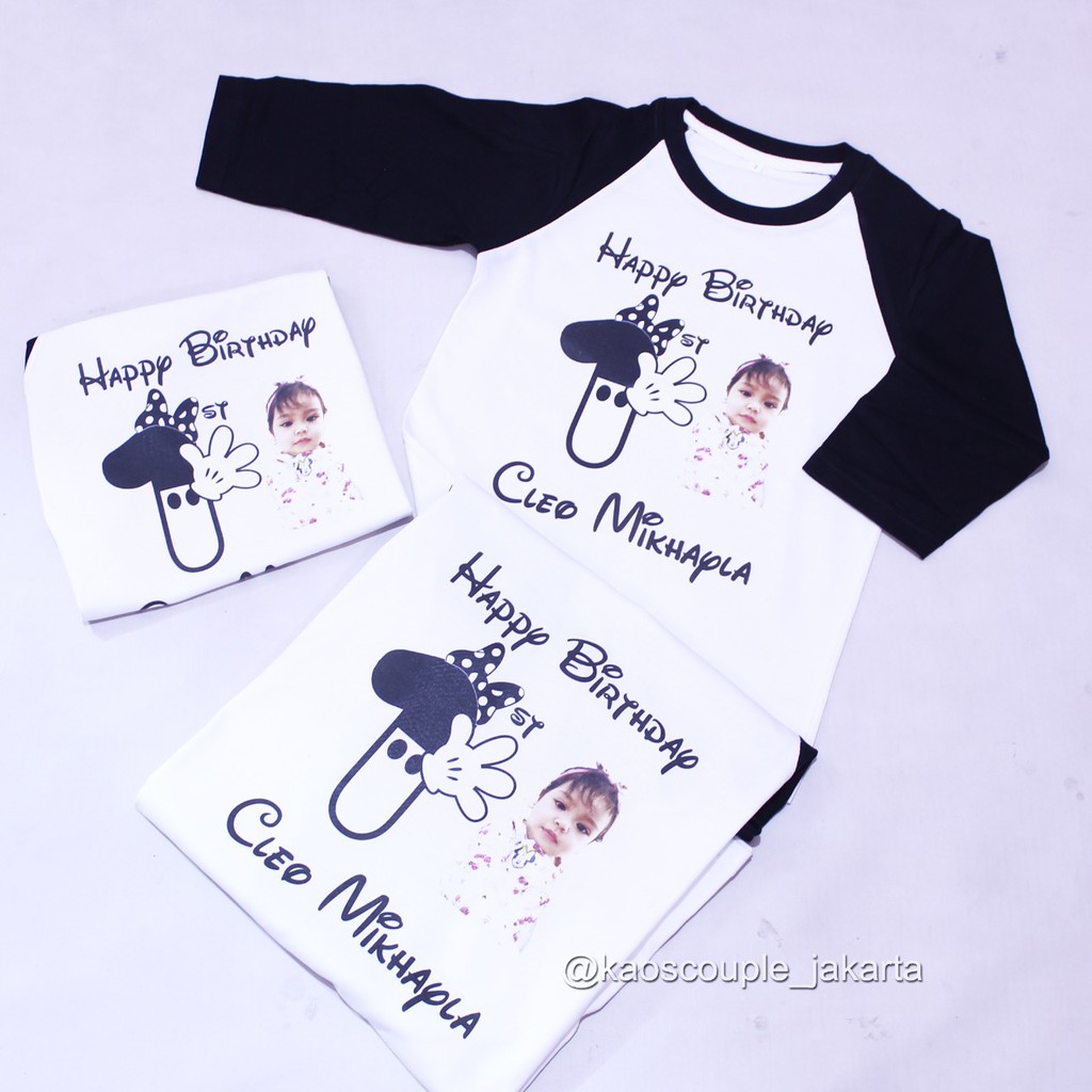 GRATIS CUSTOM NAMA Kaos/Kostum ULANG TAHUN FAMILY Murah Bisa Couple Angka,foto,Set Ayah Ibu & Anak
