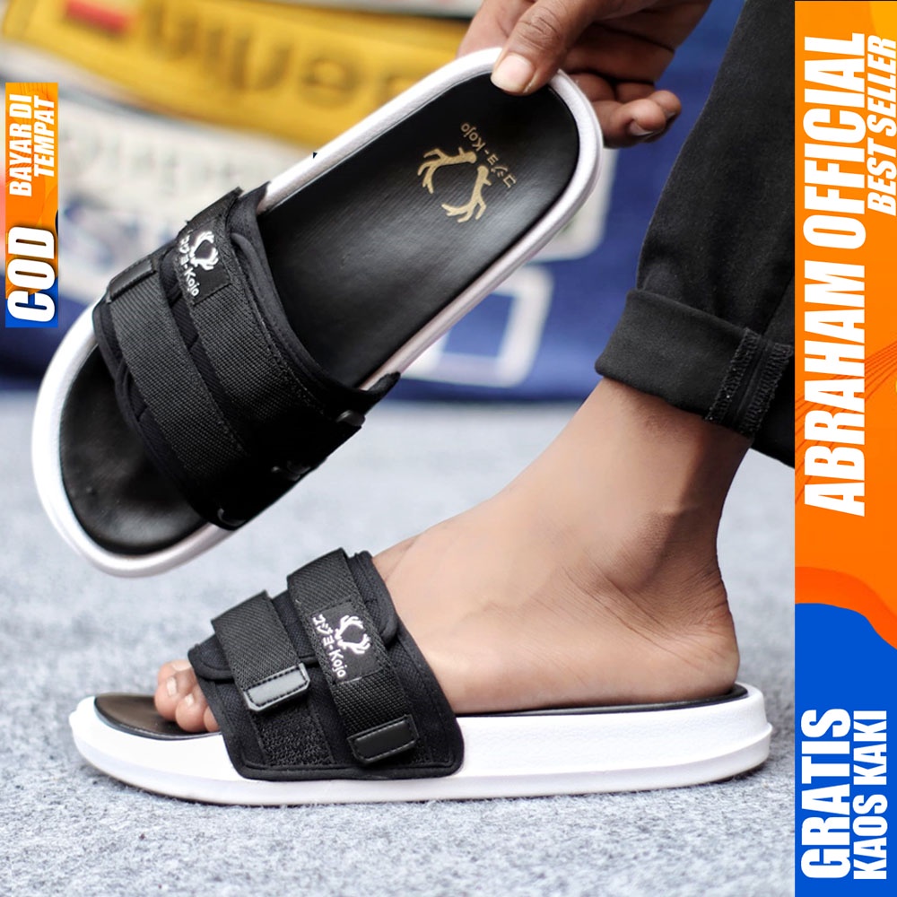 ABRAHAM SZRAN Sandal Pria Distro Kekinian Terbaru