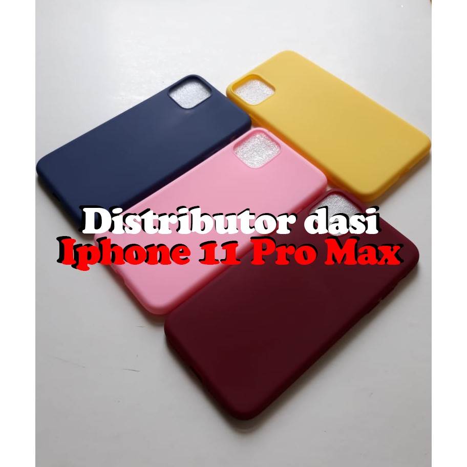 candy macaron softcase case tebal kondom hp Iphone 11 Pro Max pink maroon kuning hitam navy