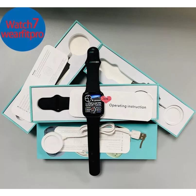 Terbaru Smartwatch  N76 Series 7 Full Screen Aplikasi Wear Fitpro