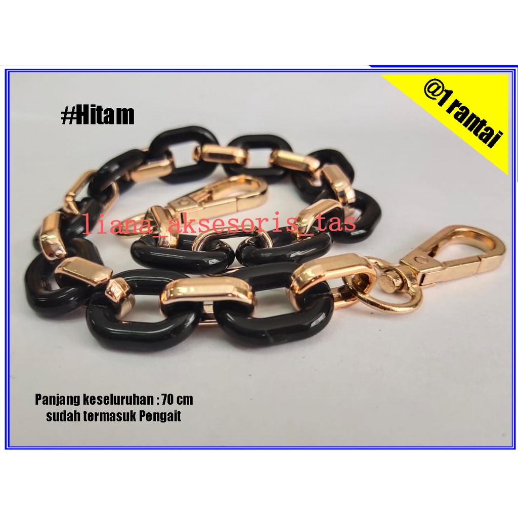 AKSESORIS TAS RANTAI PLASTIK (isi 1 rantai) UNTUK HIASAN TAS, HANDLE TAS, GAGANG TAS, KALUNG STRAP M