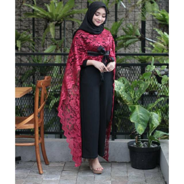 Brokat latifa / Long cape latifa / brokat kondangan / long cape / brokat long