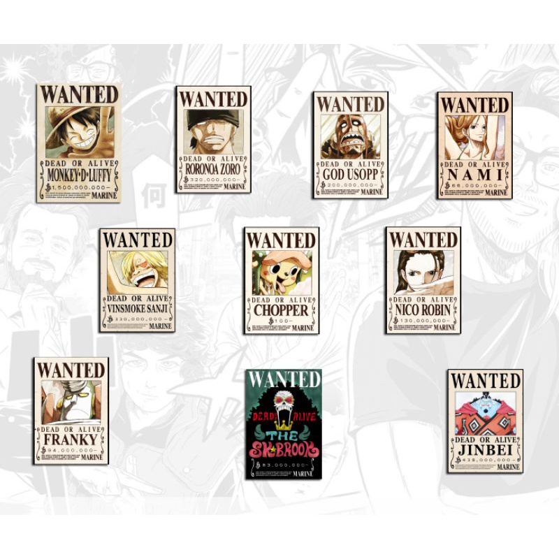 POSTER BOUNTY MUGIWARA PIRATES