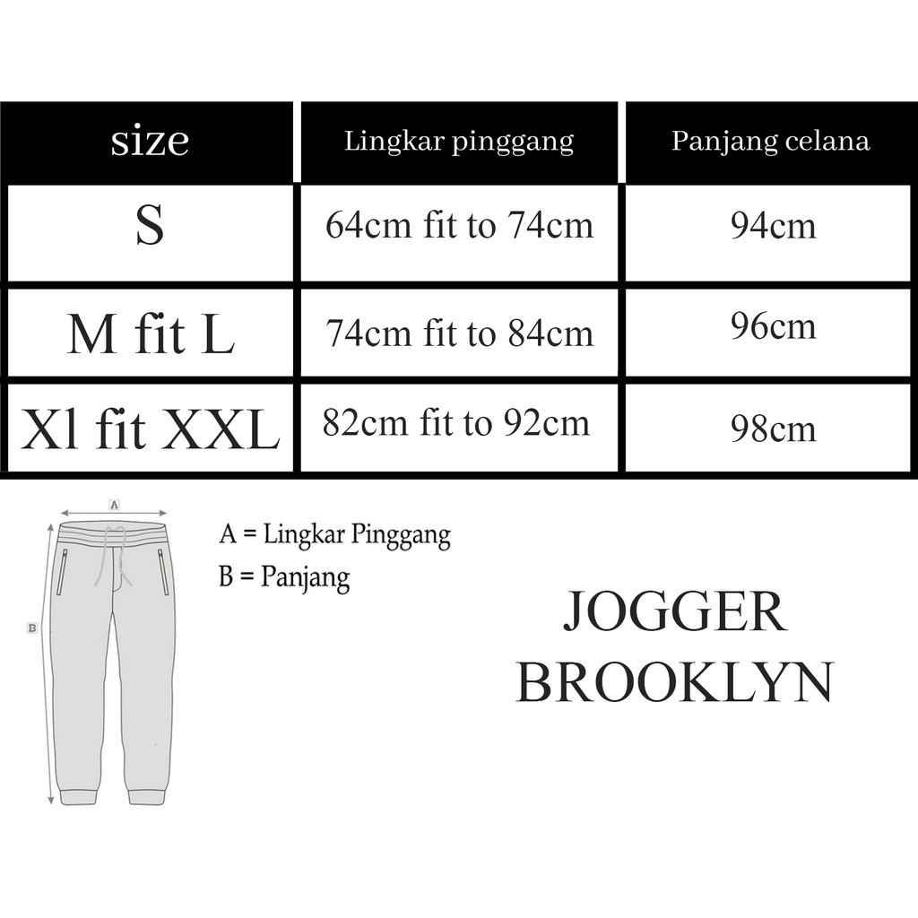 OKECHUKU Brooklyn Celana Panjang Pria Polos Basic Jogger Pant / Joger Pants-8