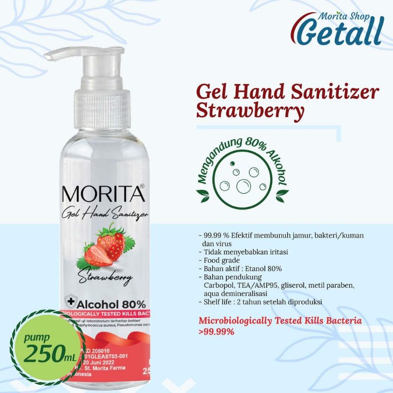 Hand Sanitizer Gel Morita Alkohol 80% 250 ml