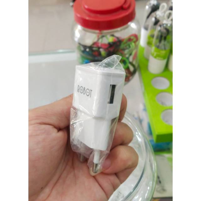 Batok Adaptor Cas Kepala Charger Robot toples 1A 1usb