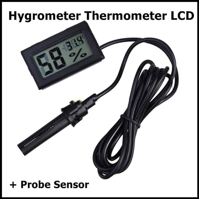 Sensor Hygrometer Thermometer LCD Kelembaban Suhu Humidity PLUS Probe