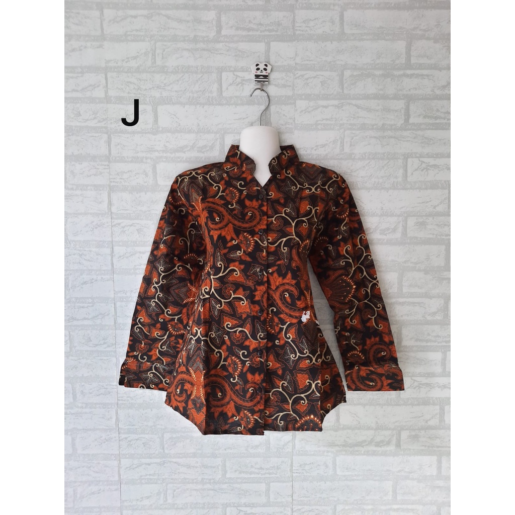 BLOUSE BATIK KERJA LENGAN PANJANG