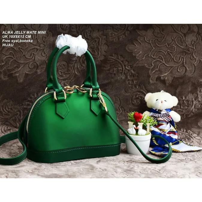 Barang Ready - Tas Alma Mini Jelly Matte/Tas Import/Ukuran 19Cm - Hitam Promo.,.,
