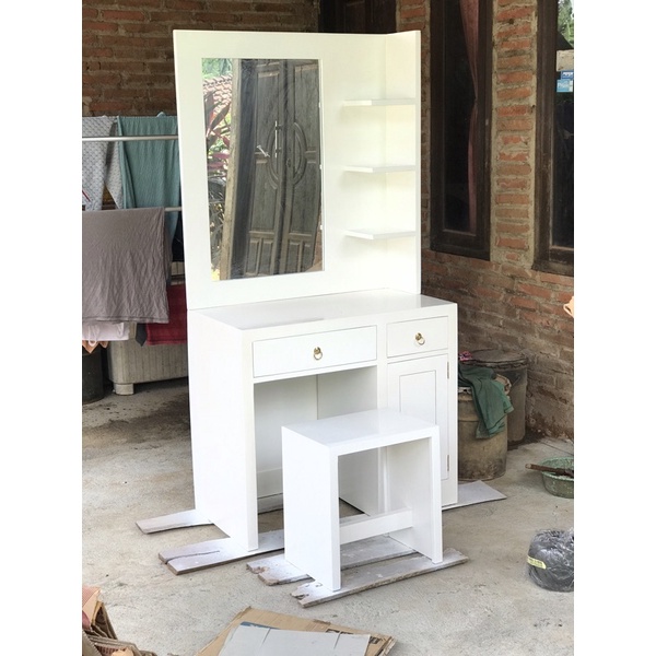 meja rias cat duco / putih