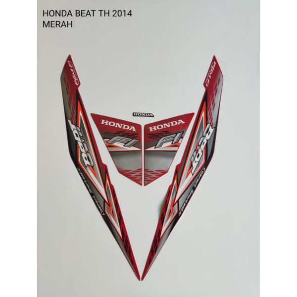 STRIPING MOTOR  HONDA BEAT TAHUN 2014 MERAH