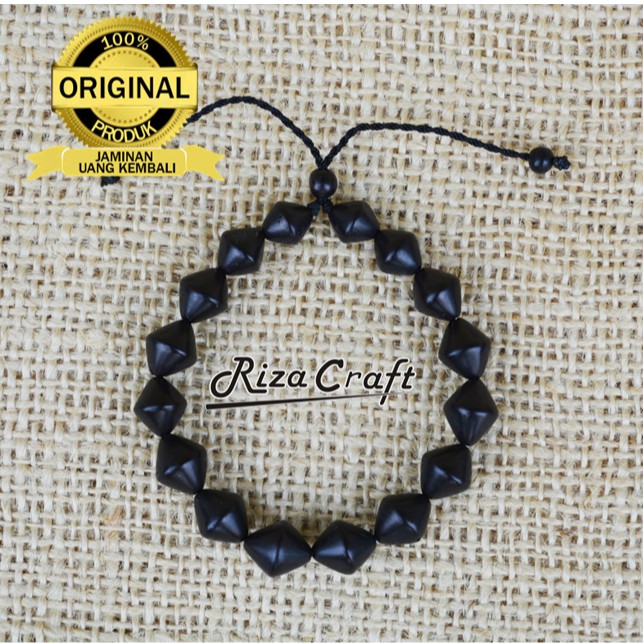 Gelang Natural Kayu Kokka Kokkah Kaukah ASLI Arab Mekah Turki ORIGINAL Hitam Wajik Pria Wanita by Ri