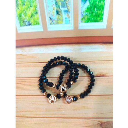 Gelang kristal huruf / gelang kristal wanita / gelang kristal inisial