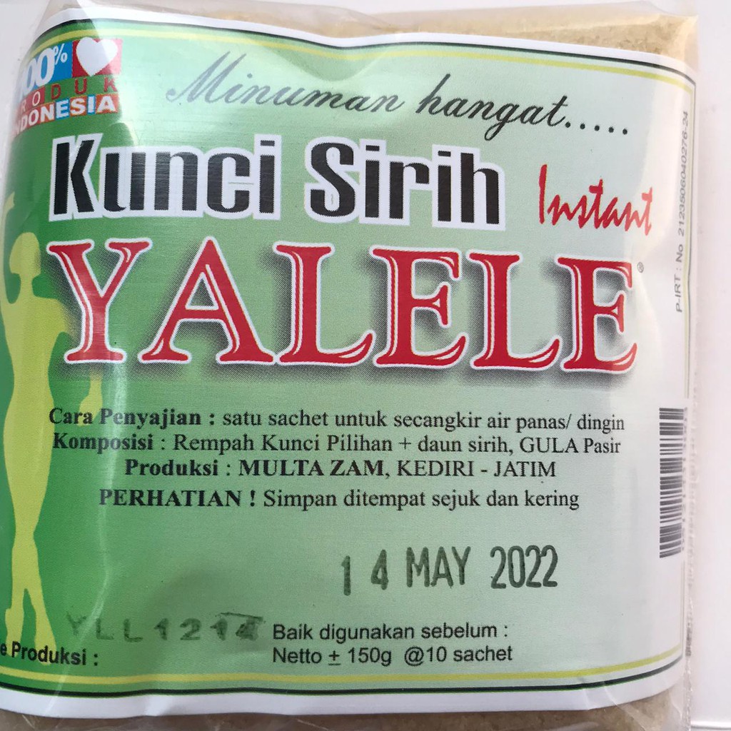 

YALELE KUNCI SIRIH Sebuk Instan Kemasan 150 gr / 10 sachet