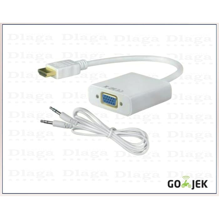 Kabel Hdmi Ke Vga To Lcd Tv Proyektor - Converter Hdmi To Vga - Hitam